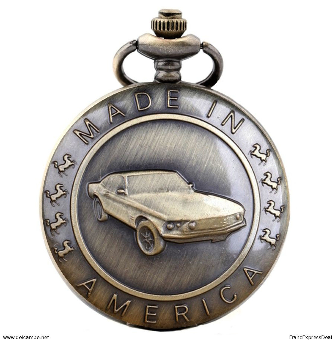 Montre Gousset NEUVE - Voiture Ancienne Old Car Ford Mustang - Horloge: Zakhorloge