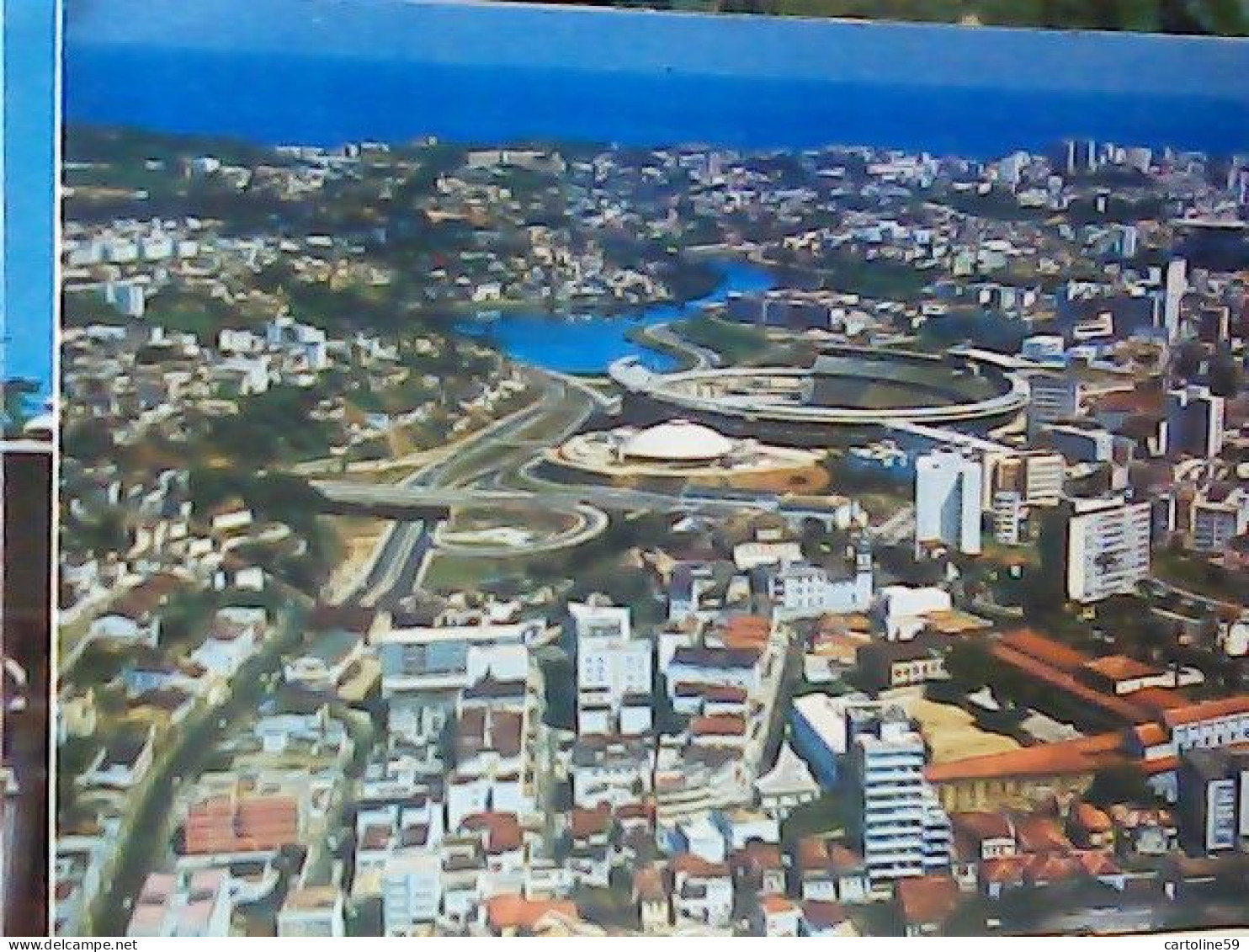 BRASIL Salvador, Bahia. Vista Aerea, Destacndo Se O Estadio Da Fonte Nova E O Dique Do Tororo STADIO STADE V1985  JU5022 - Salvador De Bahia