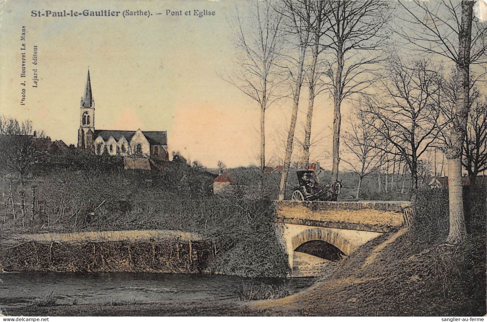 CPA 72 SAINT PAUL LE GAULTIER / PONT ET EGLISE - Autres & Non Classés