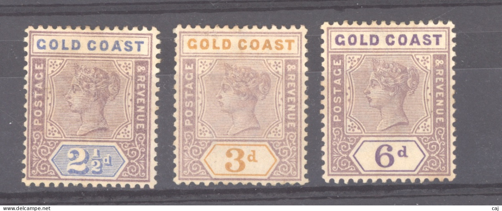 Côte D'Or  :  Yv  25-27  (*)  Filigrane CA - Goldküste (...-1957)