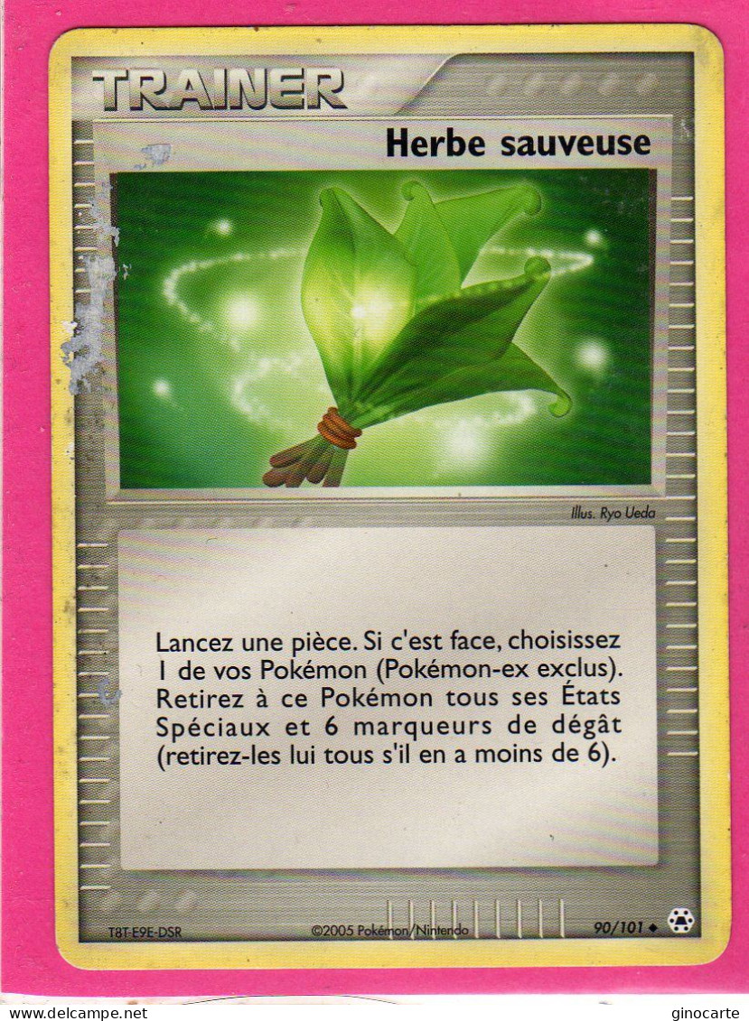 Carte Pokemon 2005 Ex Legende Oubliée 90/101 Herbe Sauverse Recto Abimé - Ex