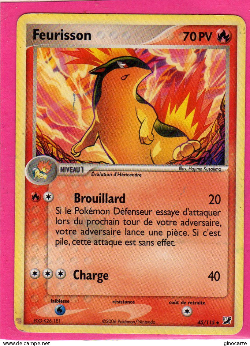 Carte Pokemon 2006 Ex Forces Cachées 45/115 Feurisson 70pv Occasion - Ex