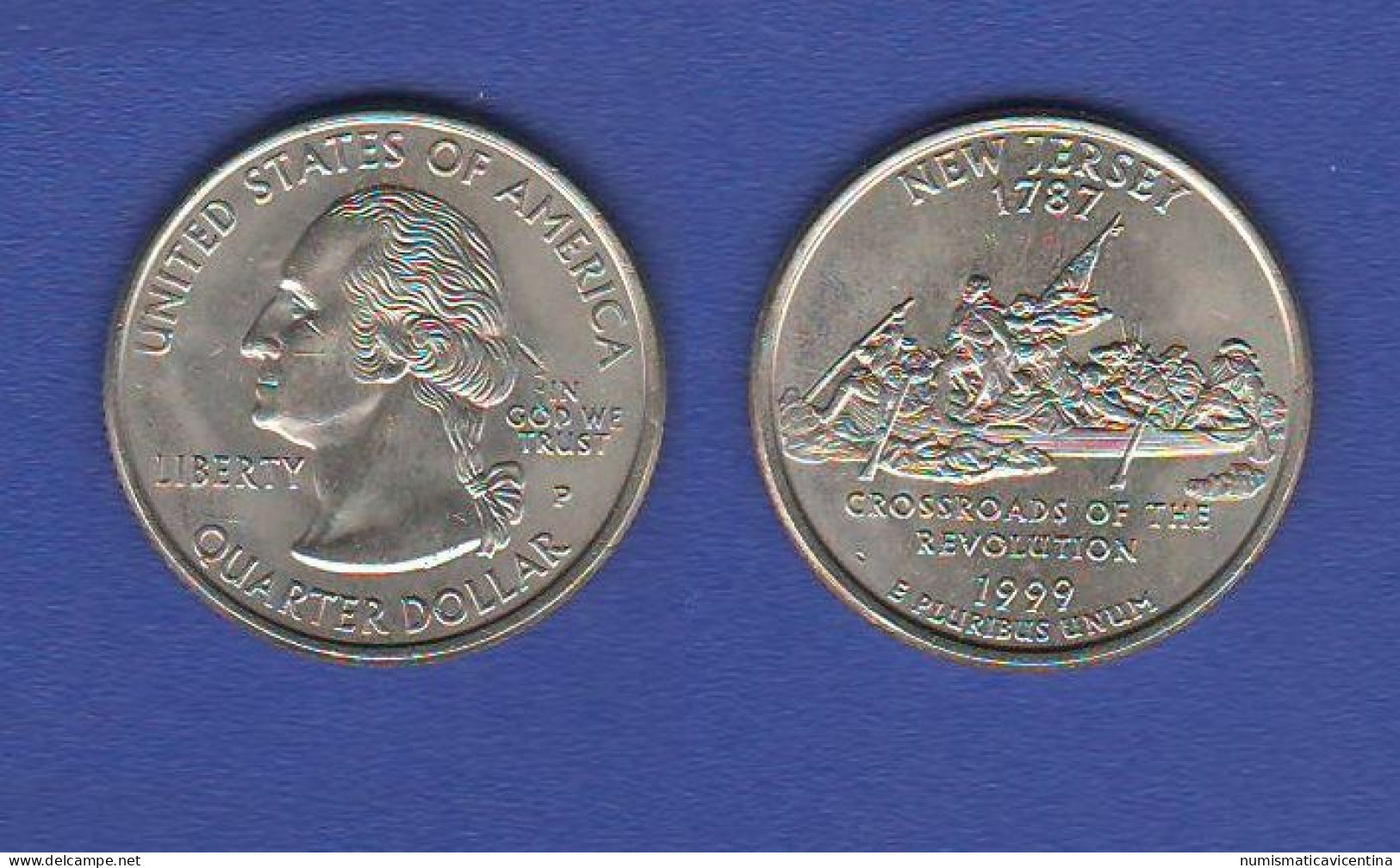 America 1/4 $ Quarters Dollar 1999 New Jersey Mint P USA - 1999-2009: State Quarters