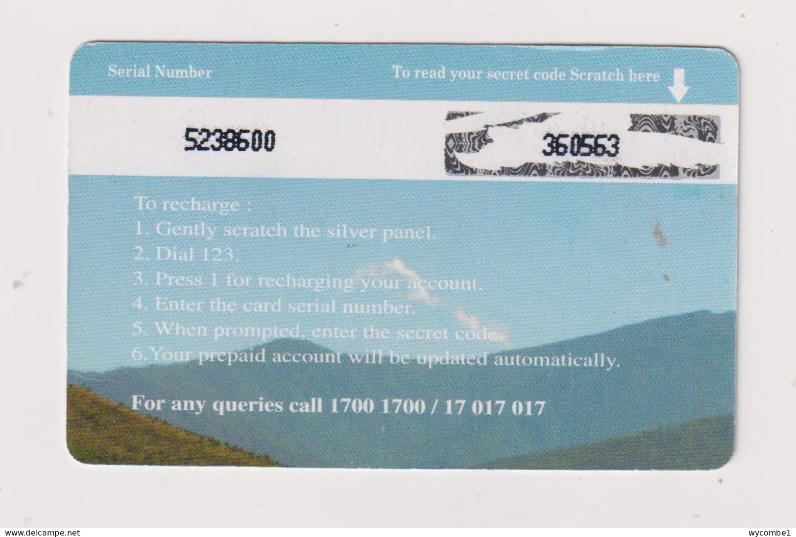 BHUTAN -  Communication Mast Remote  Phonecard - Butan