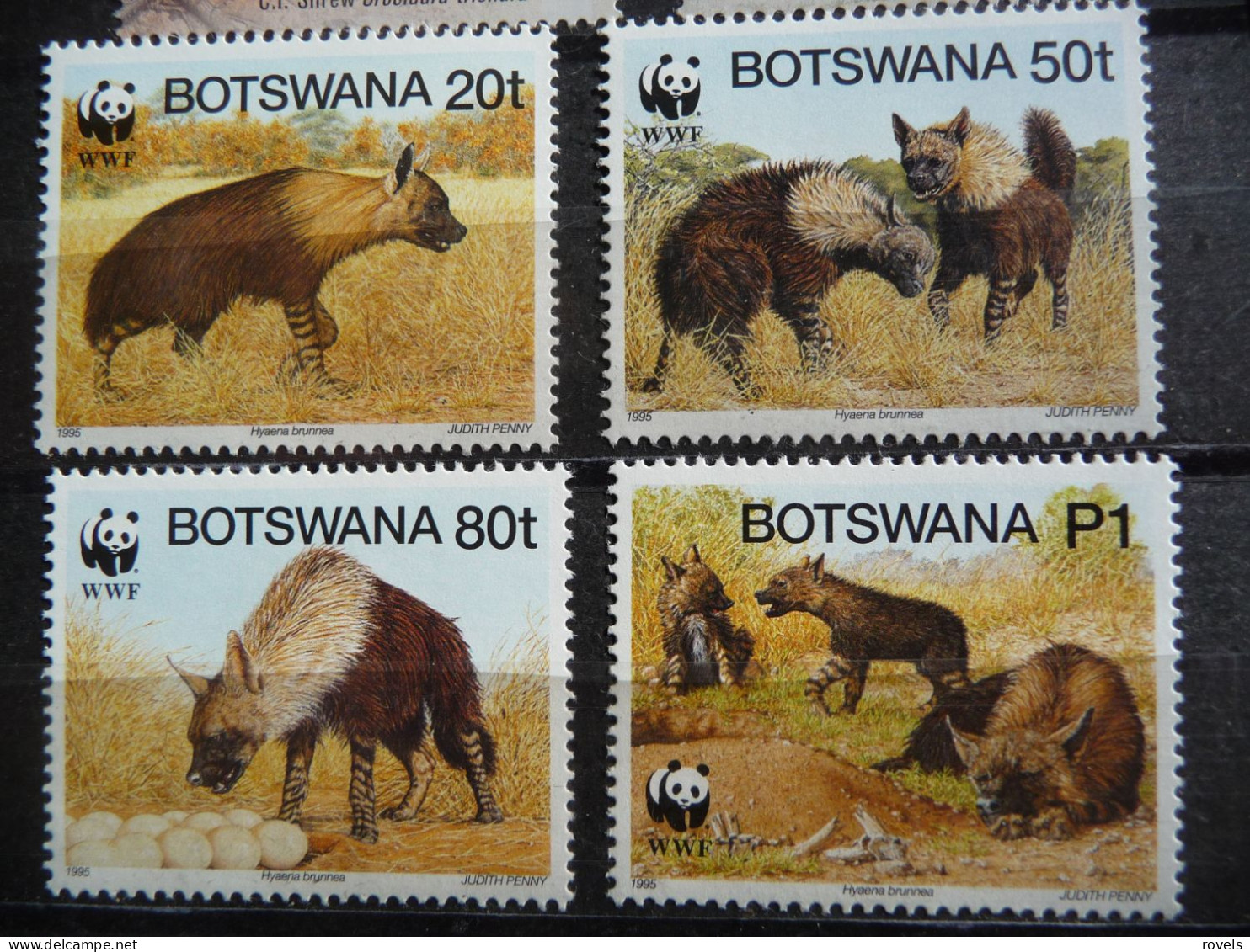 (8) Botswana 1995 WWF / Animals / Animaux / Tiere / Dieren / Hyena ** / MNH * WWF - Botswana (1966-...)