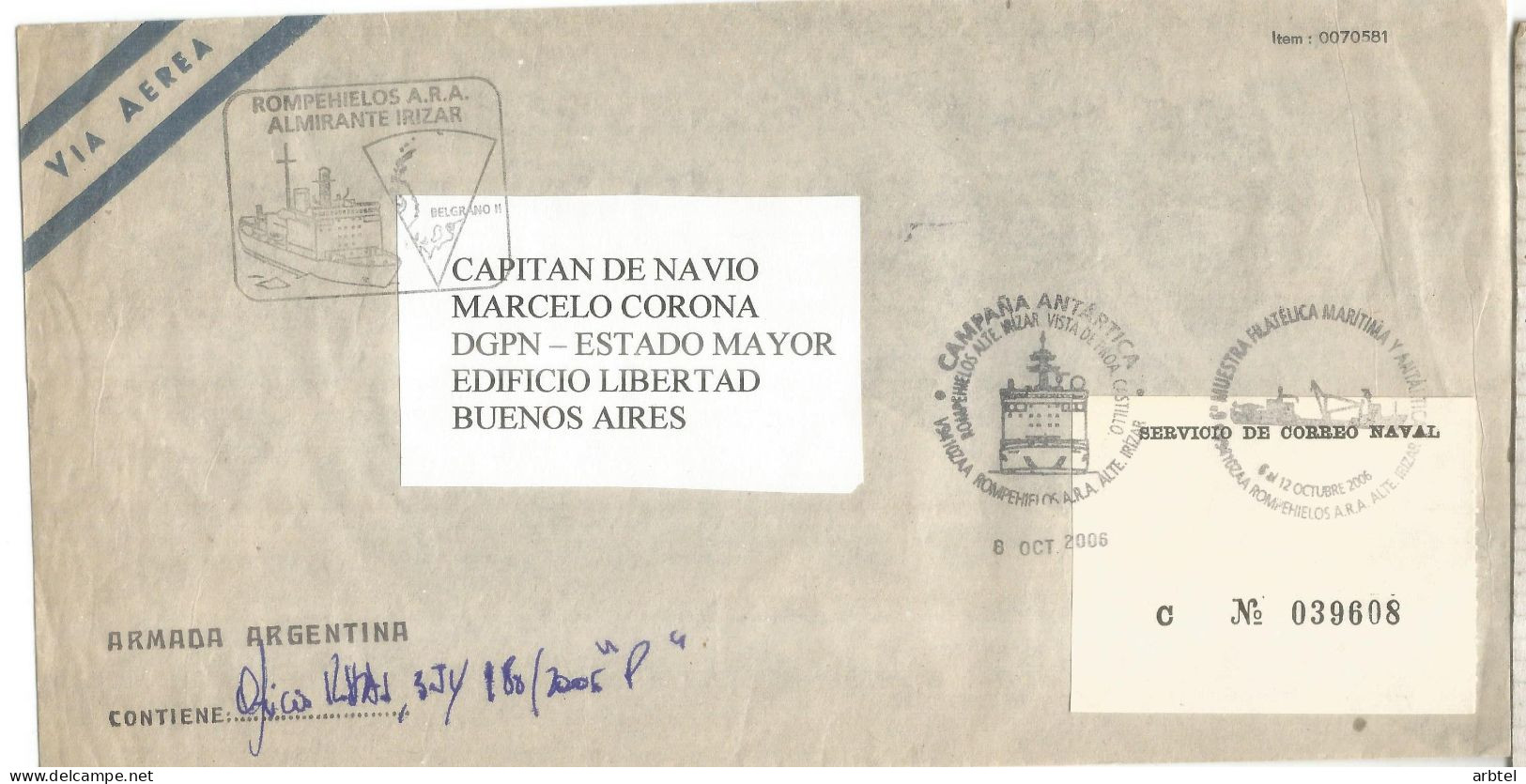 ANTARTIDA ANTARCTIC ARGENTINA CORREO NAVAL ARA ALMIRANTE IRIZAR ICEBRAKER - Polar Ships & Icebreakers