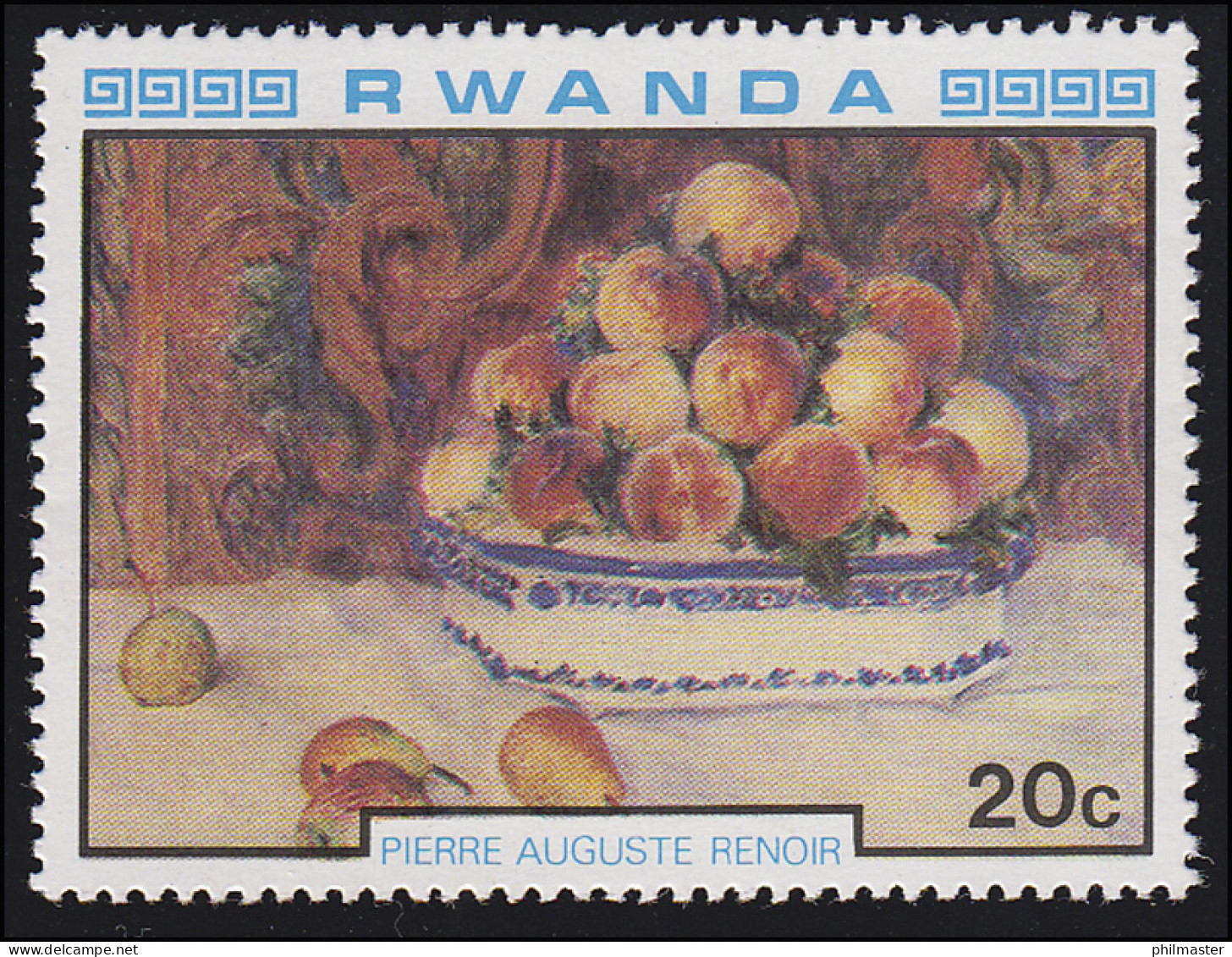 Ruanda / Rwandaise: Maler Auguste Renoir - Impressionismus Stilleben, Marke ** - Impressionismo