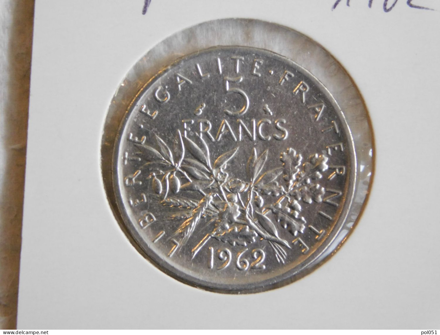 France 5 Francs 1962 SEMEUSE (897) Argent Silver - 5 Francs