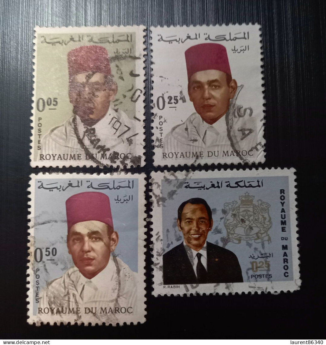 Maroc  1968 King Hassan II & 1973 -1976 Coat Of Arms And King Hassan II, 1929-1999   Modèle: R. Rabih - Used Stamps