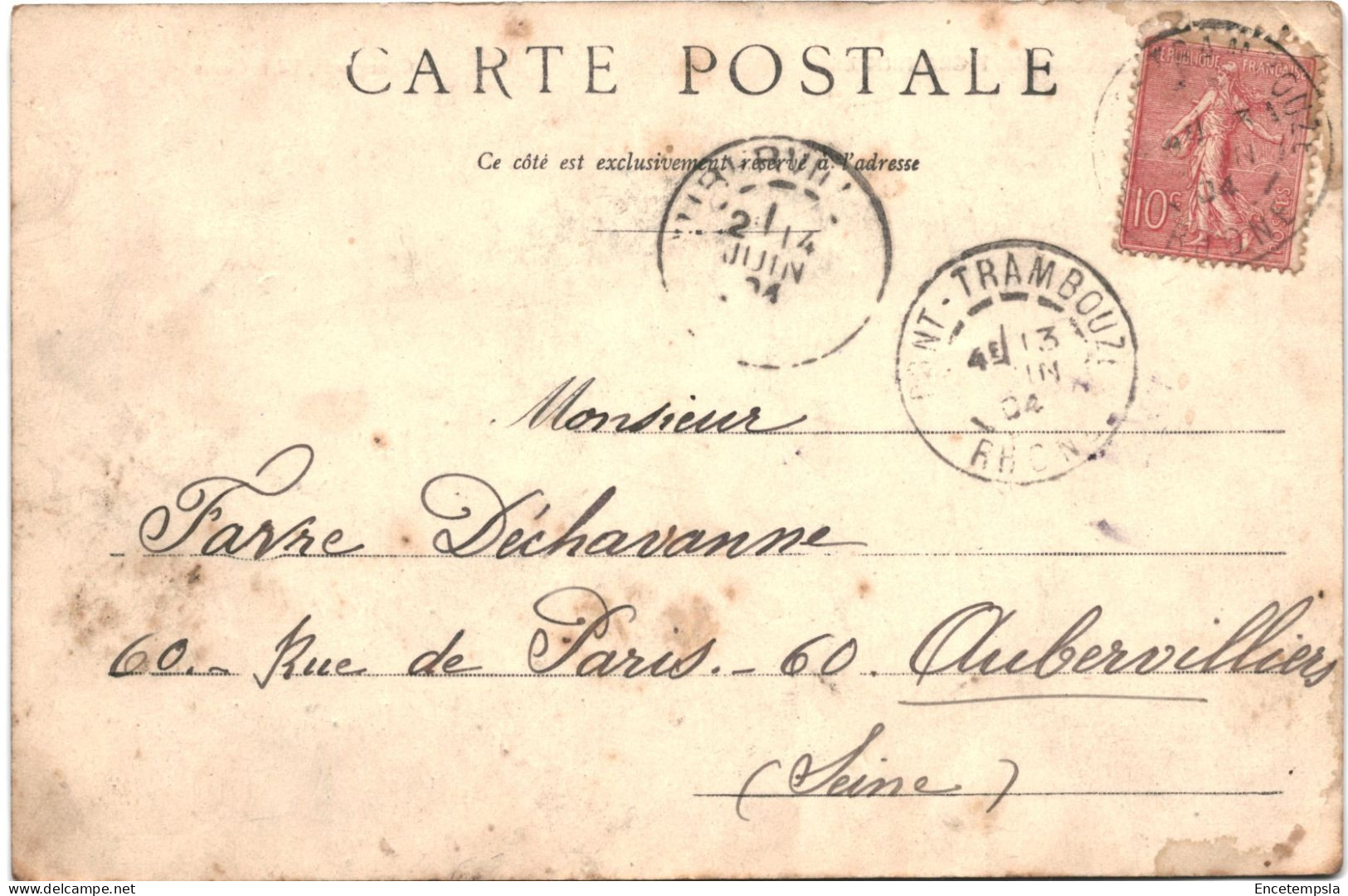 CPA Carte Postale France Cours Pont De Trambouze 1904    VM78345ok - Cours-la-Ville
