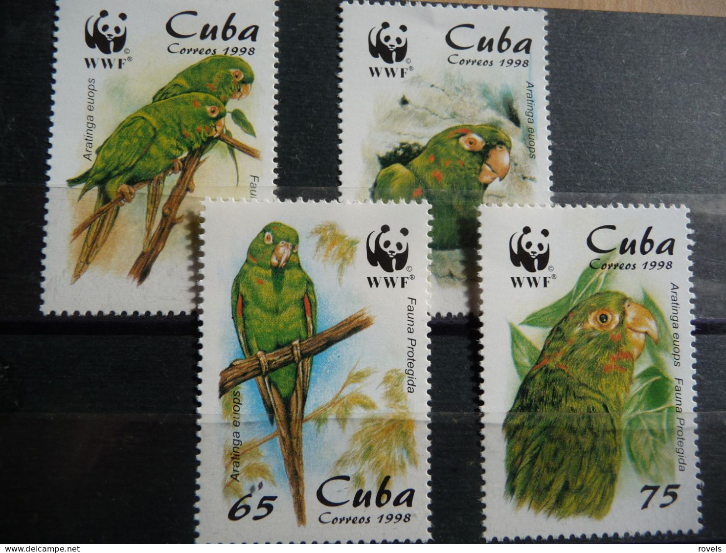 (8) Cuba ,MNH.4v. WWF 1998. Parrot Arantinga - Ongebruikt