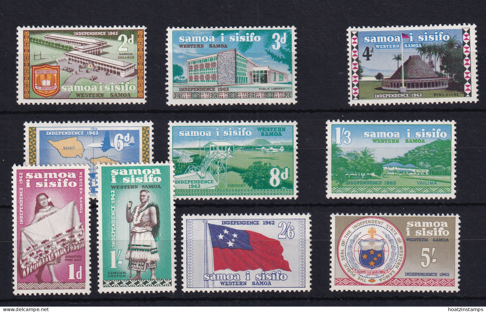 Samoa: 1962   Independence Set  SG239-248    MH - Samoa