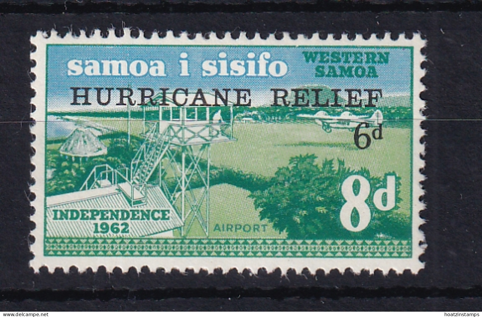 Samoa: 1966   Hurricane Relief Fund OVPT  SG273   8d + 6d  MNH - Samoa