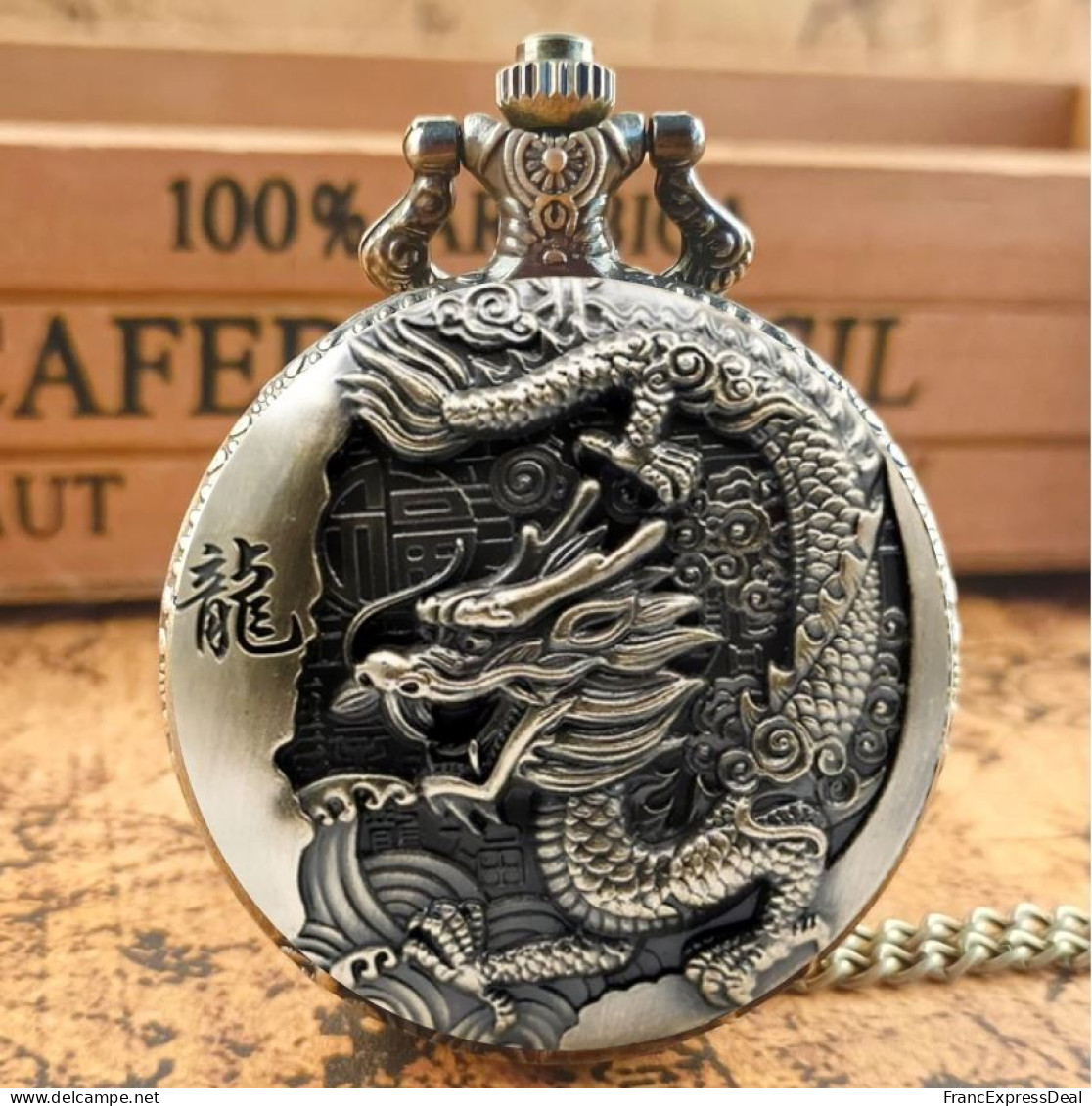 Montre Gousset NEUVE - Dragon Chinois (Réf 2) - Montres Gousset