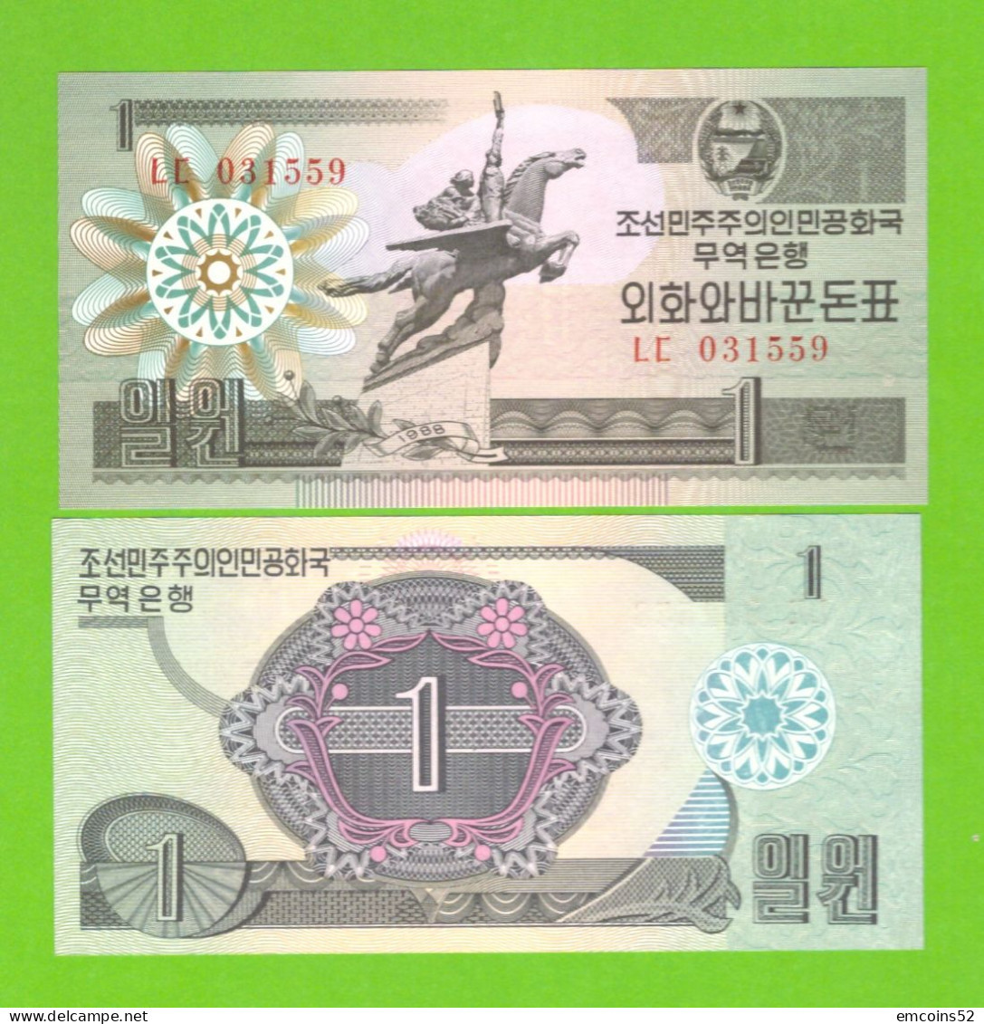 KOREA NORTH 1 WON 1988 P-27(1)  UNC - Corea Del Nord