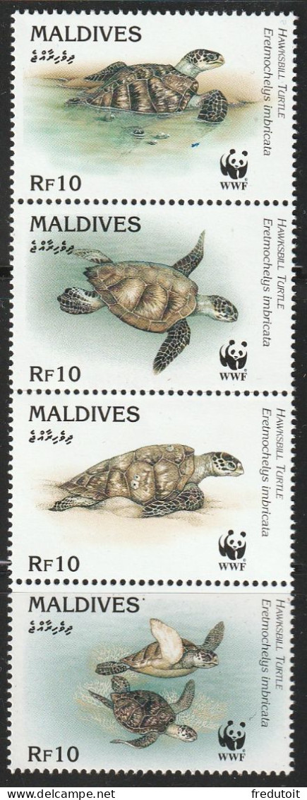 MALDIVES - N°2058/61 ** (1995) WWF : Tortues - Maldivas (1965-...)