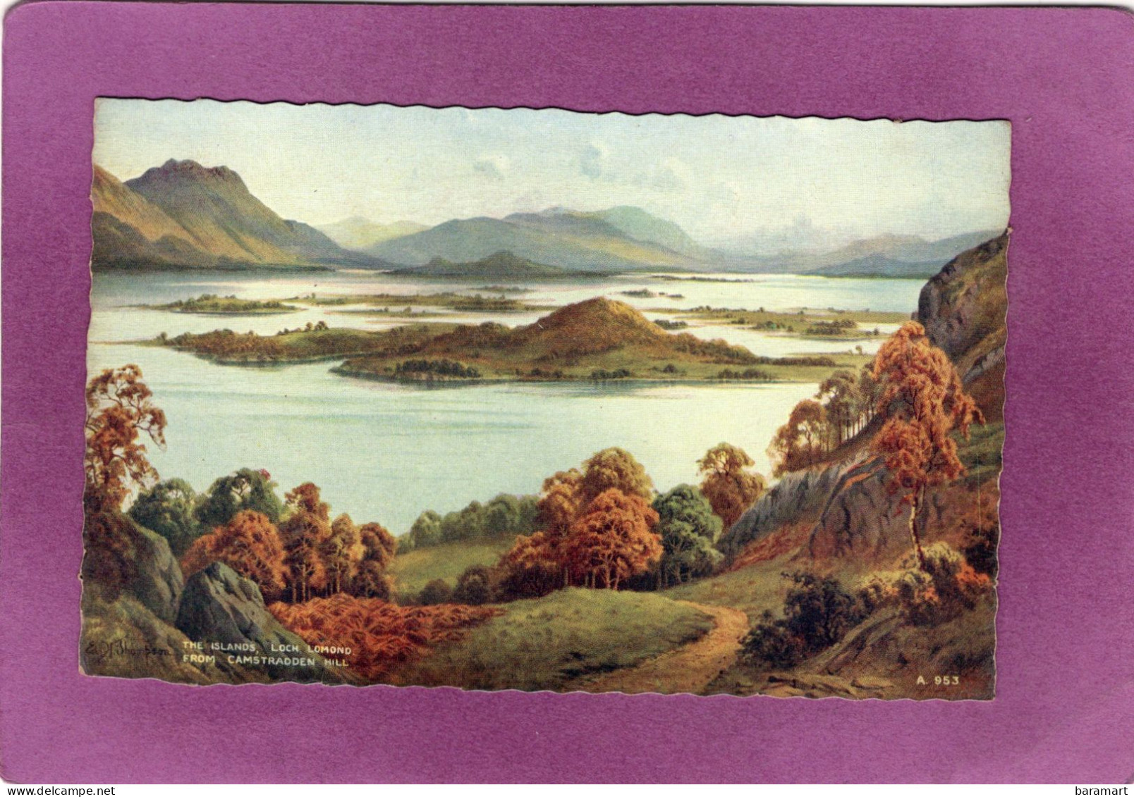 THE ISLANDS LOCH LOMOND FROM CAMSTRADDEN HILL - Dunbartonshire