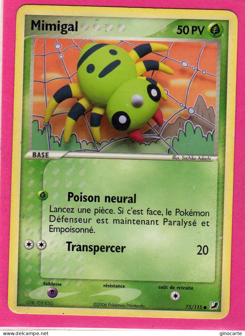 Carte Pokemon 2006 Ex Forces Cachées 75/115 Mimigal 50pv Occasion - Ex