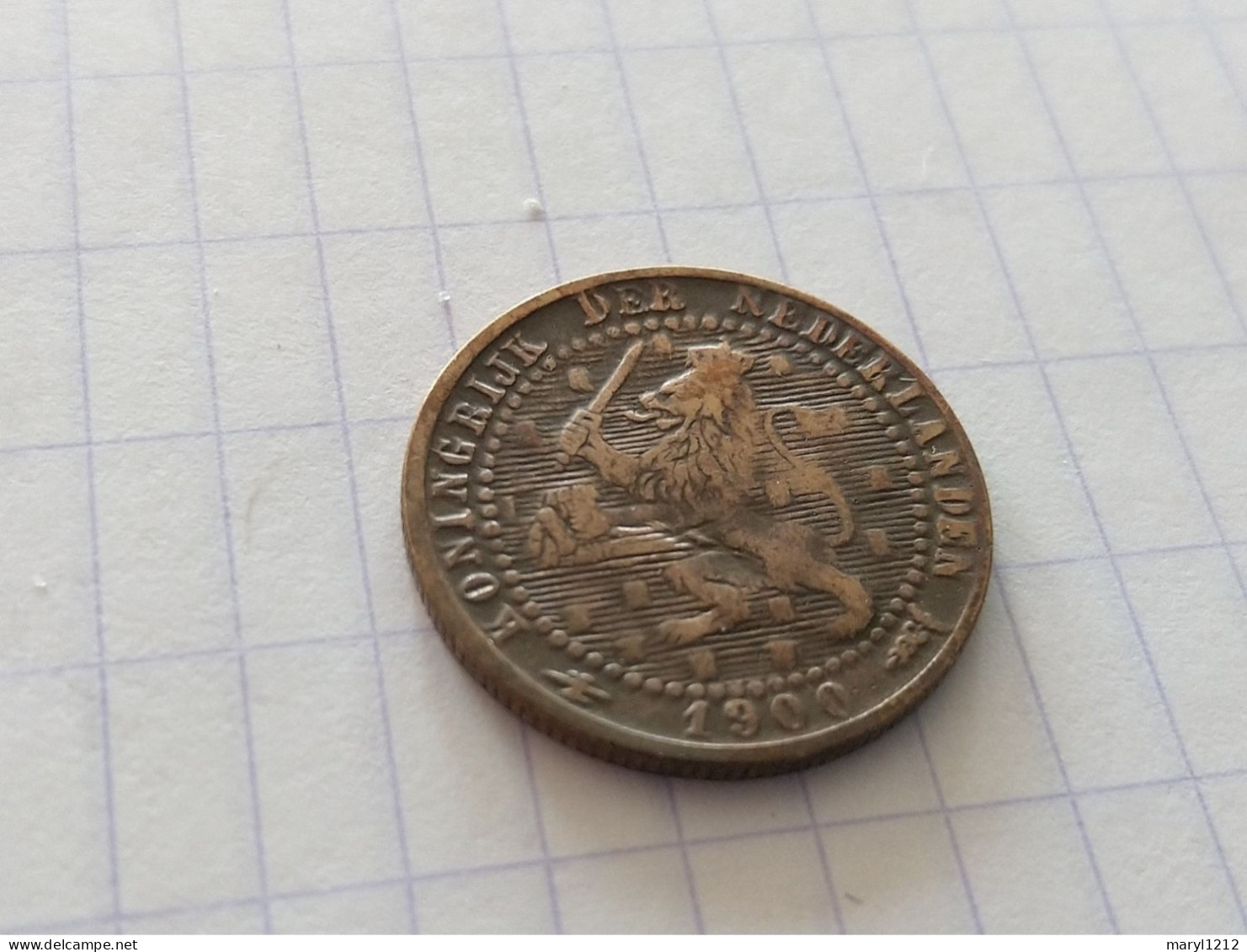 1 Cent Wilhelmina 1900 Royaume Des Pays Bas - 1 Centavos