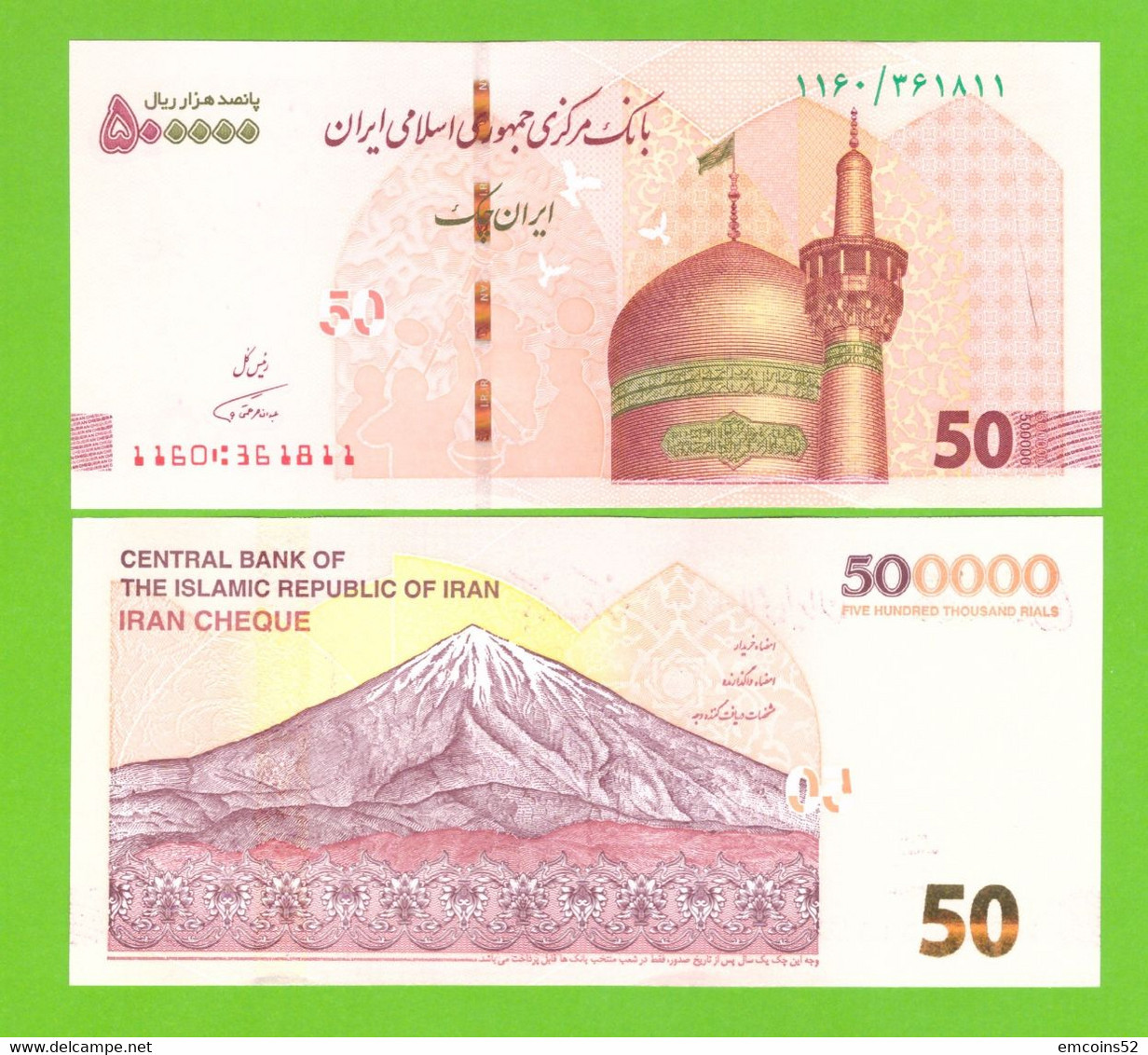 IRAN 500000 RIALS  2018/2021  P-W162  UNC - Irán