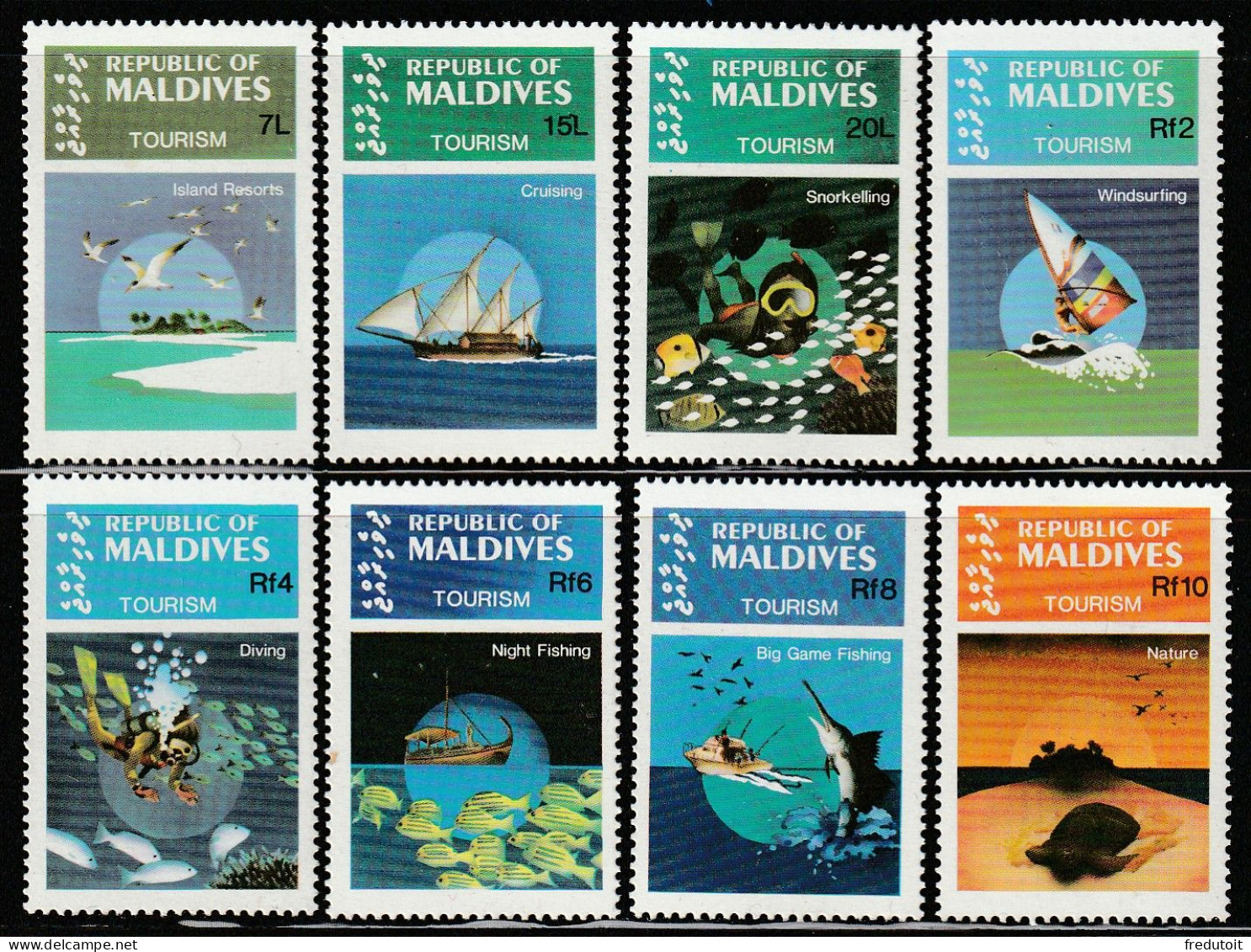 MALDIVES - N°960/7 ** (1984) Tourisme - Malediven (1965-...)