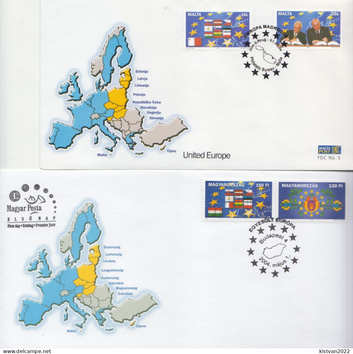 Enlargement Of The European Union Joint Issues On 11 FDCs From 2004 - European Community