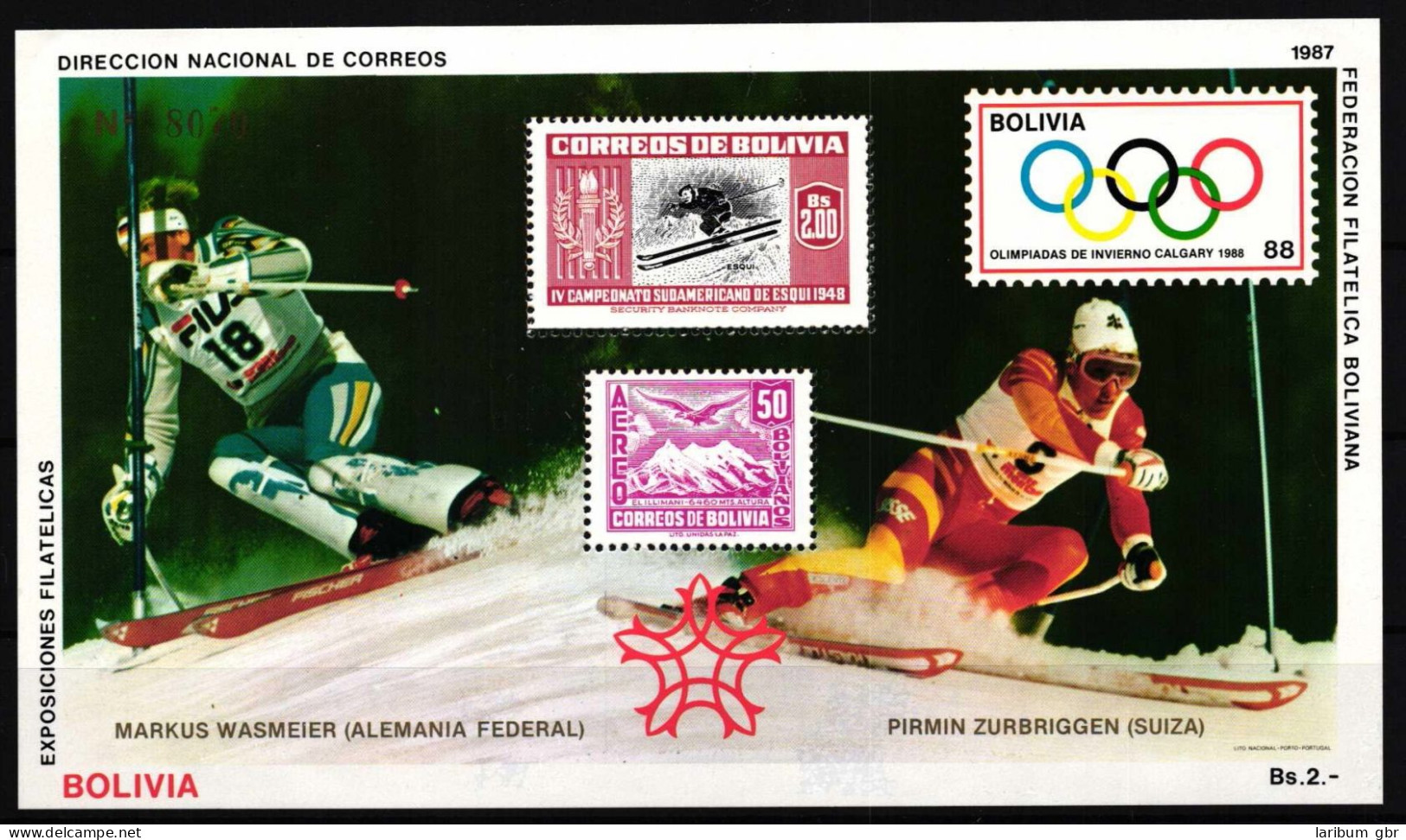Bolivien Block 167 Postfrisch Olympische Spiele #HQ521 - Bolivie