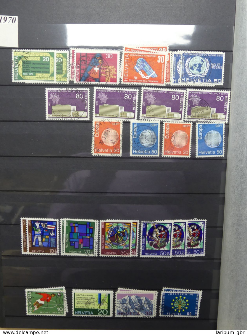 Schweiz Sammlung ab1960 meist gestempelt aber teils auch dual gesammelt #LW979