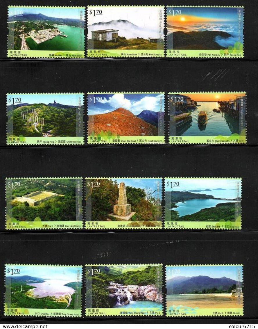 China Hong Kong 2016 Hiking Trails - The Lantau Trail Stamps 12v MNH - Unused Stamps