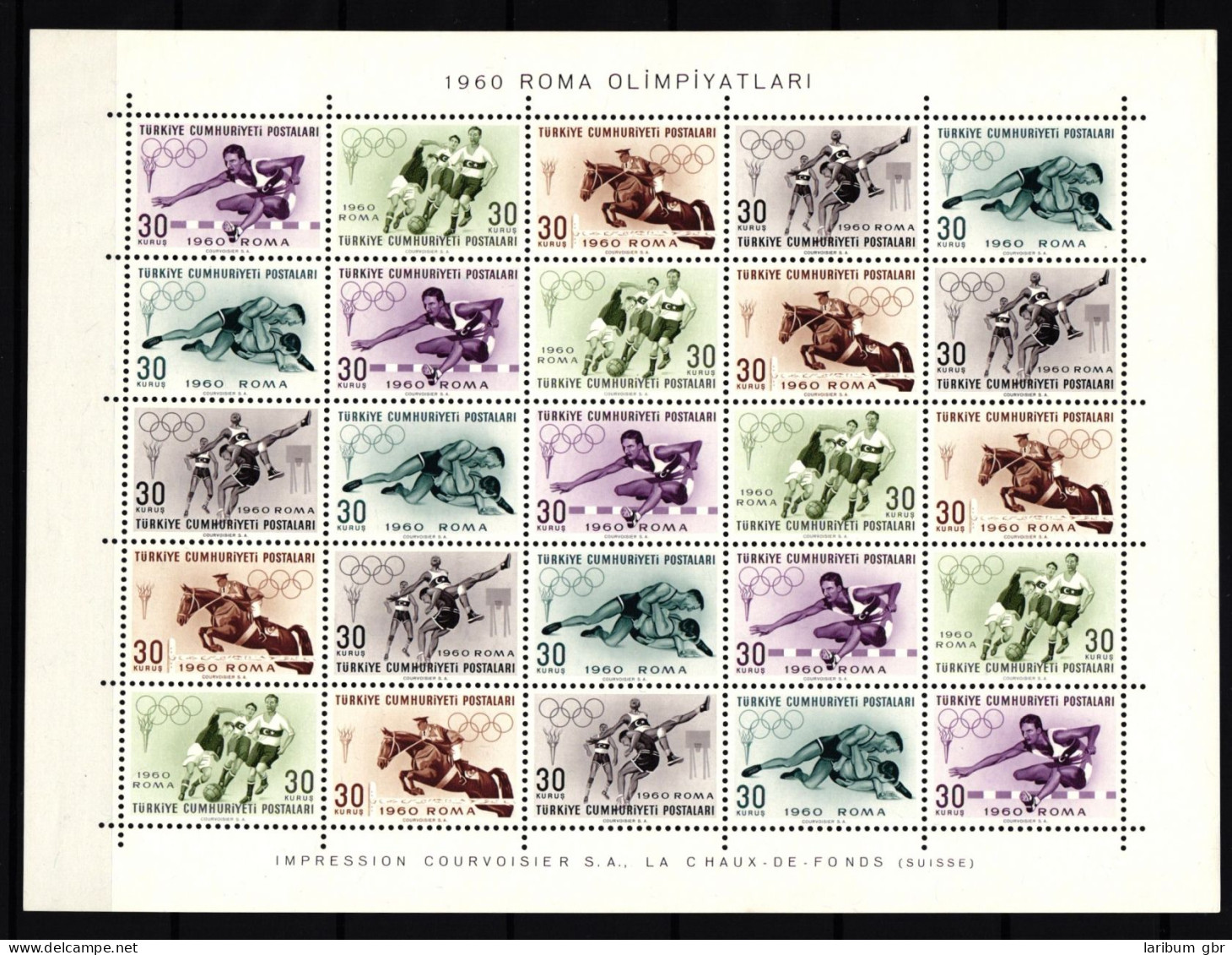 Türkei 1769-1773 Postfrisch Als Zd-Bogen, Olympia 1960 Rom #IQ783 - Autres & Non Classés