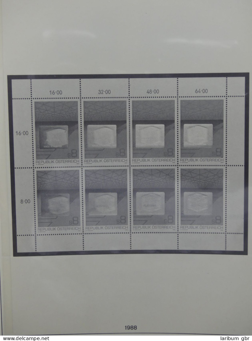 Österreich 1988-1990 Im Lindner T Falzlos Vordruck -leer- #LX430 - Colecciones