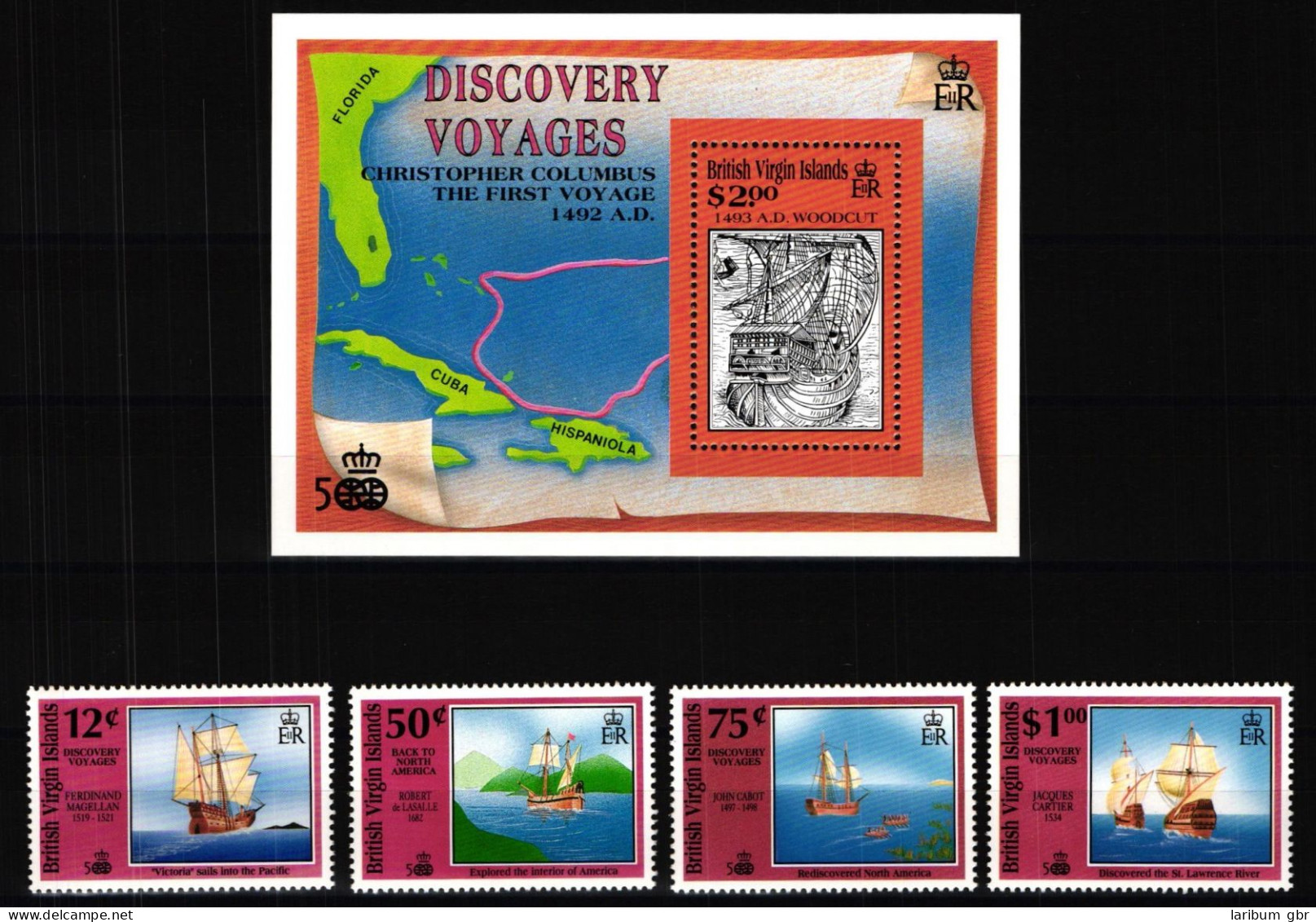 Jungferninseln 739-742 Und Block 69 Postfrisch Kolumbus #JH792 - British Virgin Islands