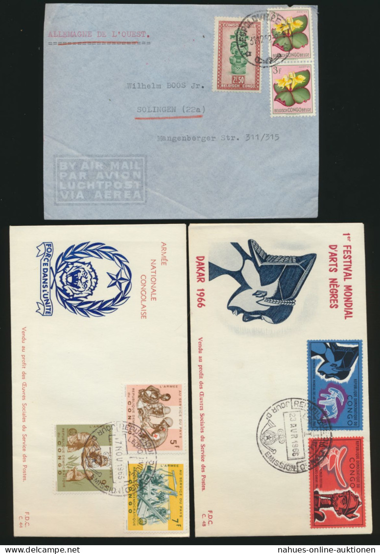 Afrika Kongo 3 Alte Briefe Africa Congo Three Old Covers - Usati