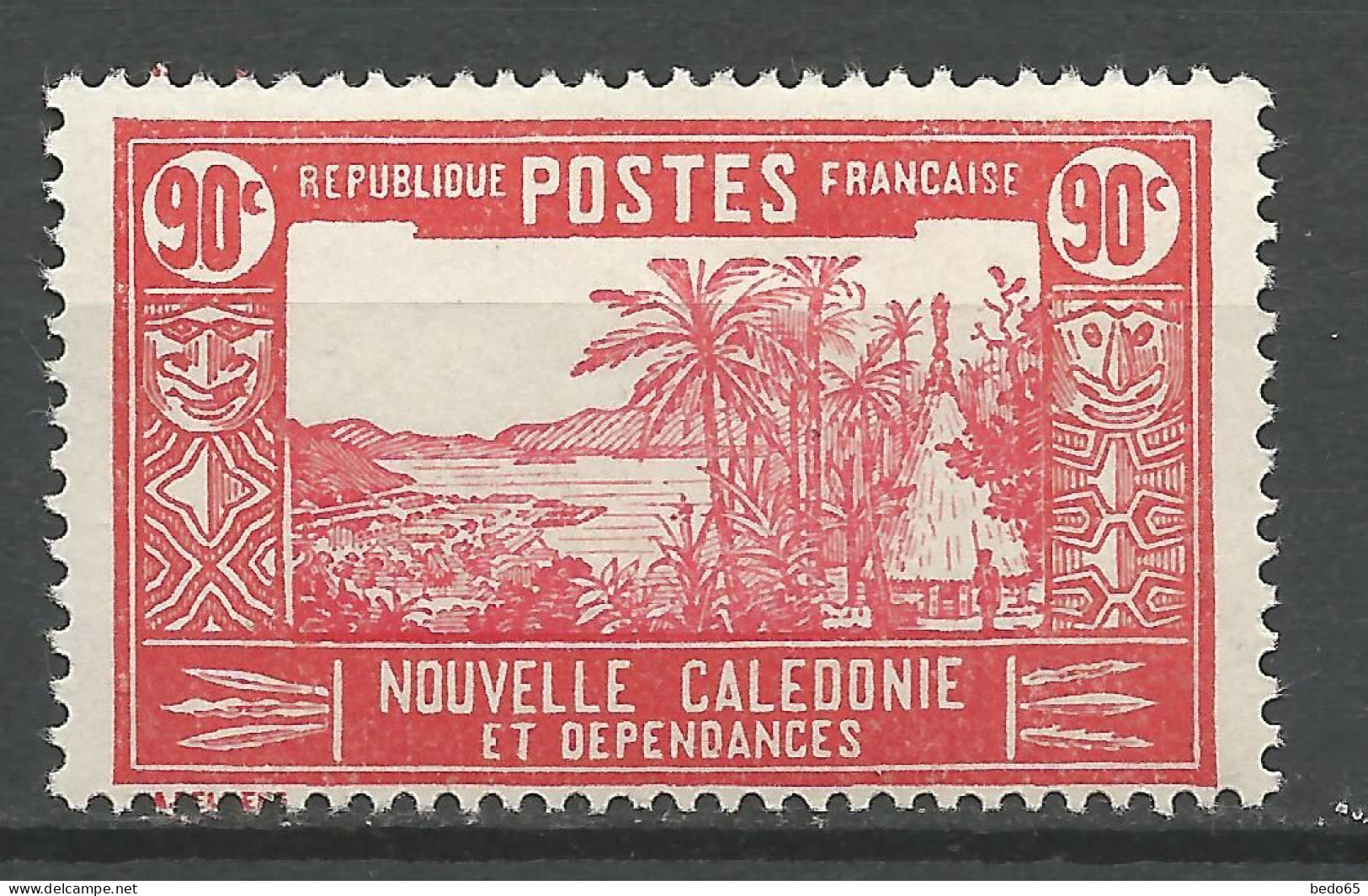 NOUVELLE-CALEDONIE N° 153 NEUF* PETITE TRACE DE CHARNIERE  / Hinge / MH - Nuovi