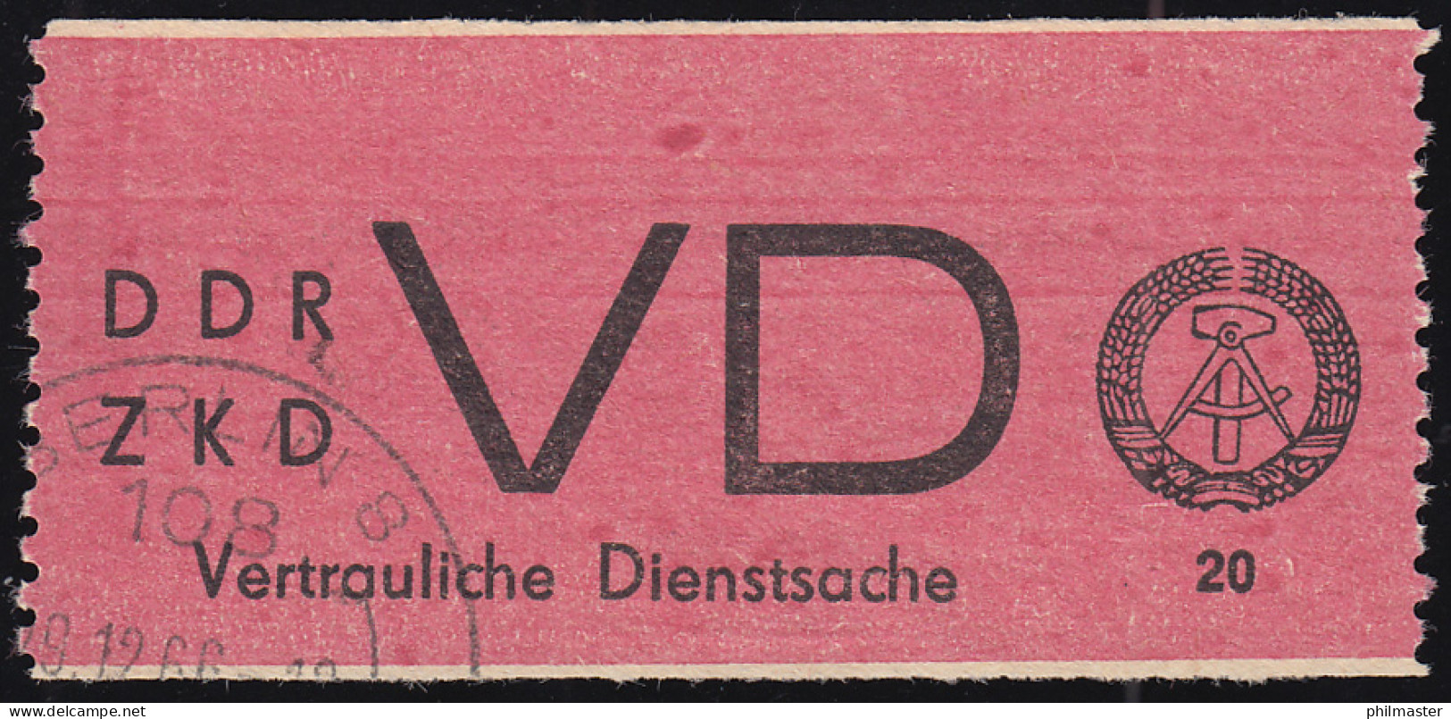 1A Dienst (D) Vertrauliche Dienstsache VD - Bedarfsstück Mit Rundstempel - Gebraucht