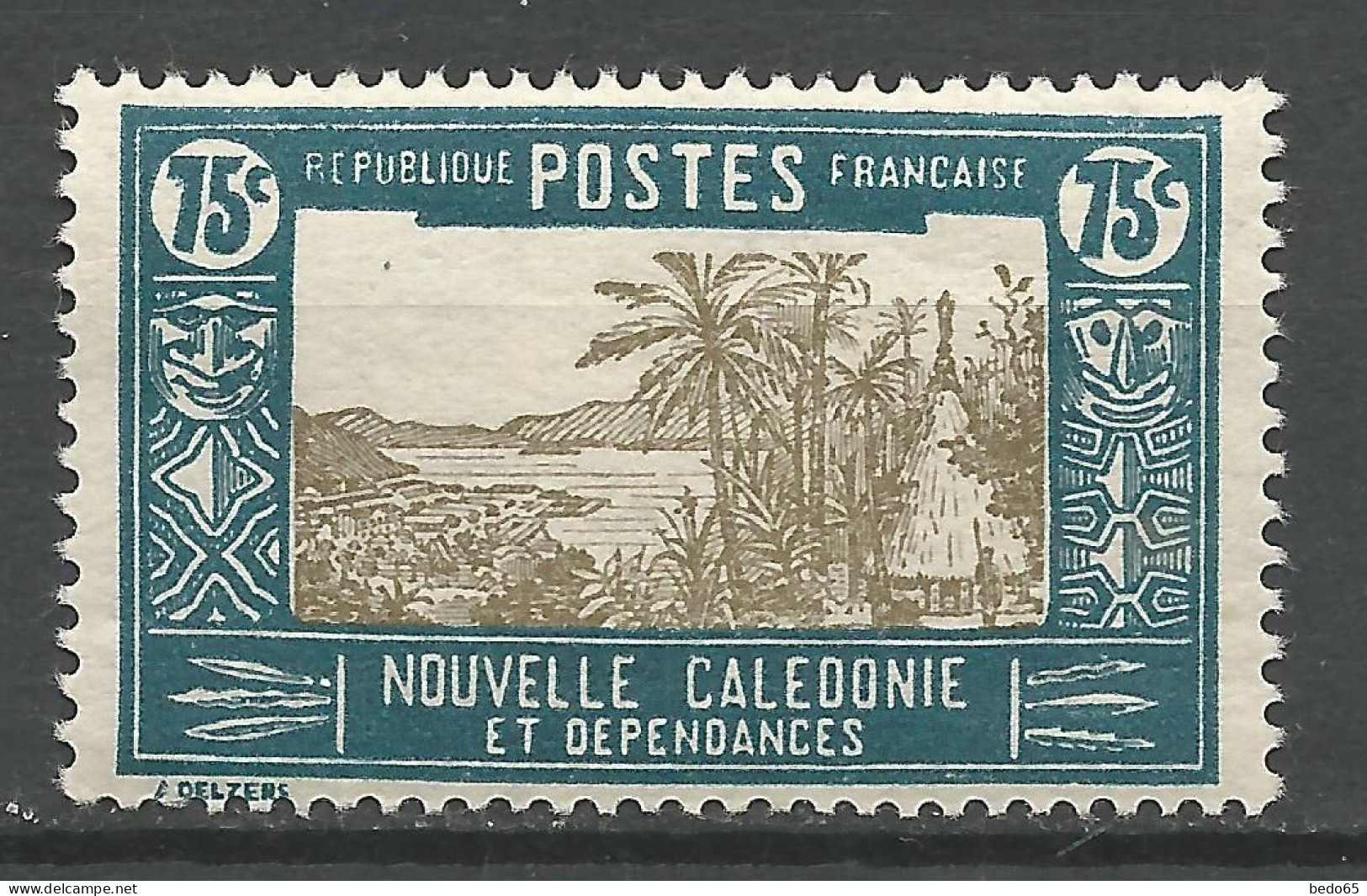 NOUVELLE-CALEDONIE N° 152 NEUF* PETITE TRACE DE CHARNIERE  / Hinge / MH - Nuovi