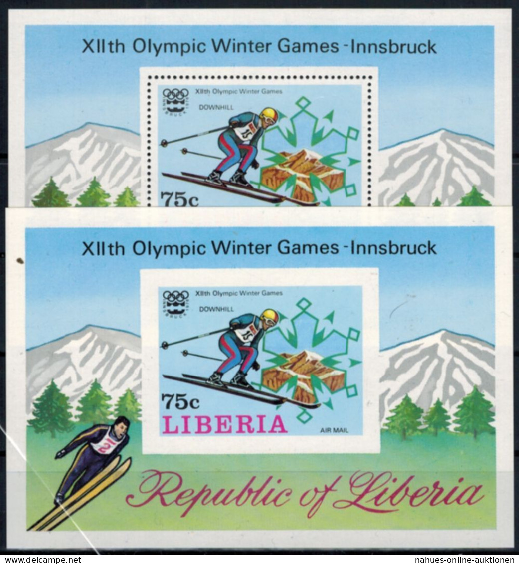 Afrika Liberia 980-985 A+B Block 79 A+B Olympia Sport Innsbruck Satz- U. Block - Liberia