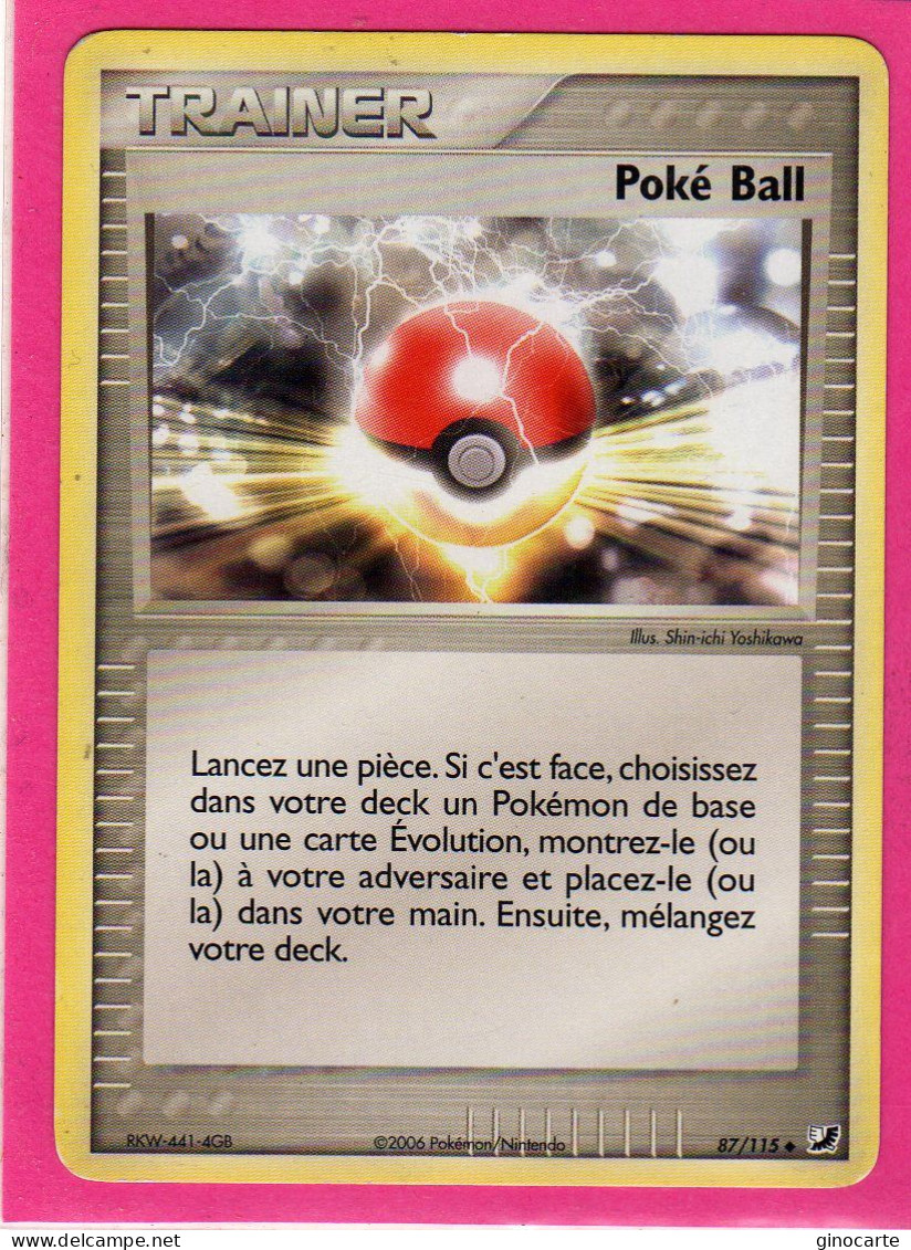 Carte Pokemon 2006 Ex Forces Cachées 87/115 Poke Ball Bon Etat - Ex