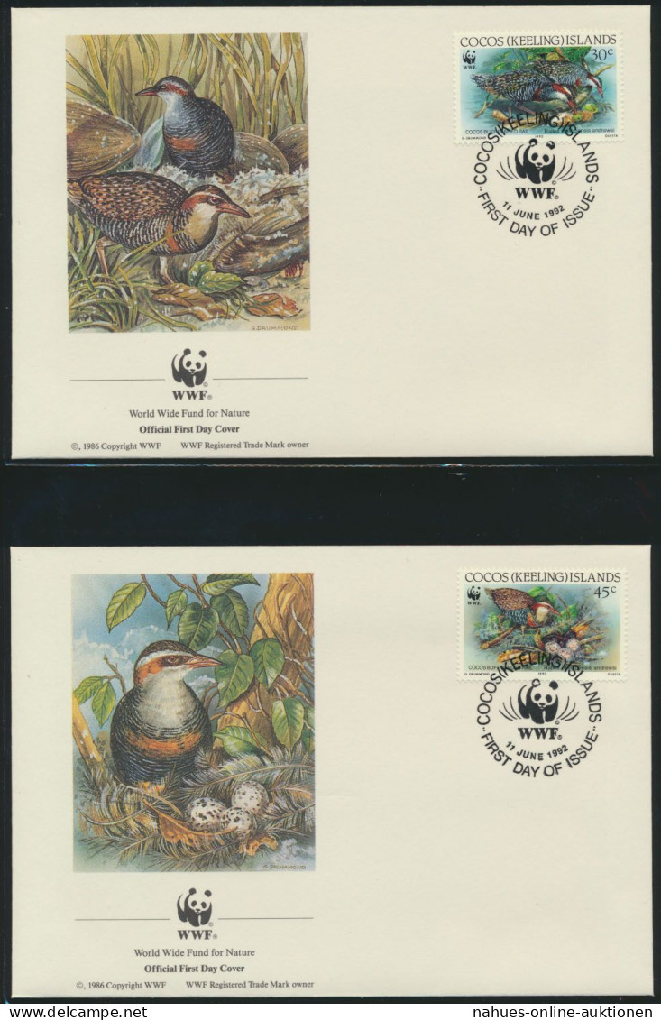 WWF Cocos Island 267-270 Tiere Vögel Keeling-Bindenralle kpl. Kapitel bestehend