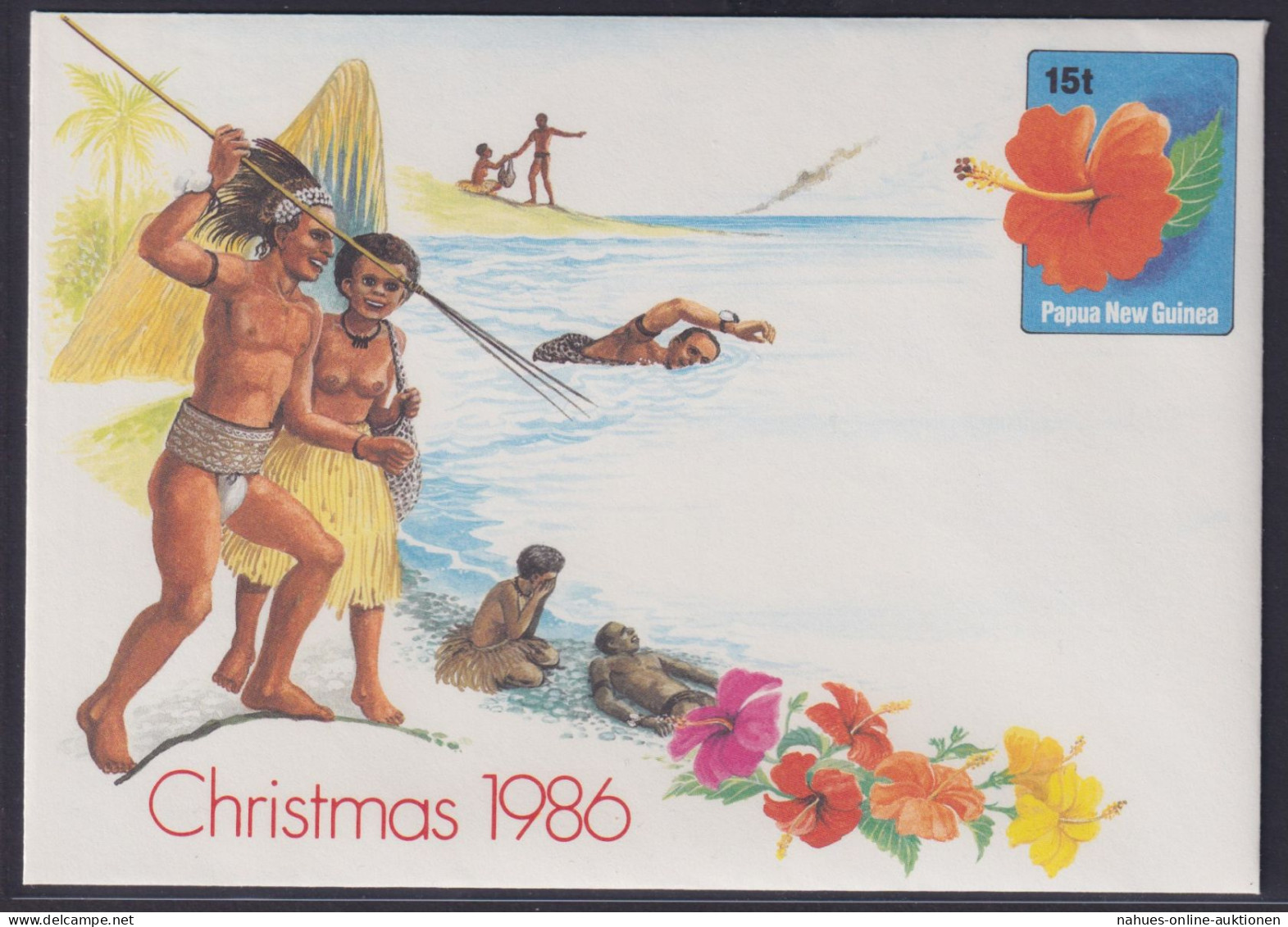 Papua Neuguinea New Guinea Ganzsache Chrismas Weihnachten 1986 Postal Stationery - Papua New Guinea