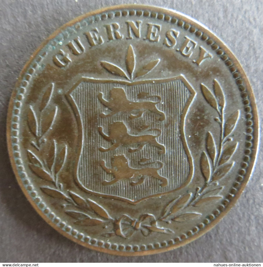 Münze Großbritannien - Guernsey 1902 - 8 Doubles Kupfer Ss - Andere & Zonder Classificatie