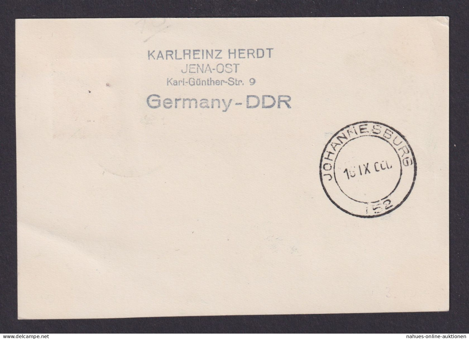 Flugpost Brief Air Mail DDR GAA Ganzsachenausschnitt Pieck Gute Destination - Postkarten - Gebraucht