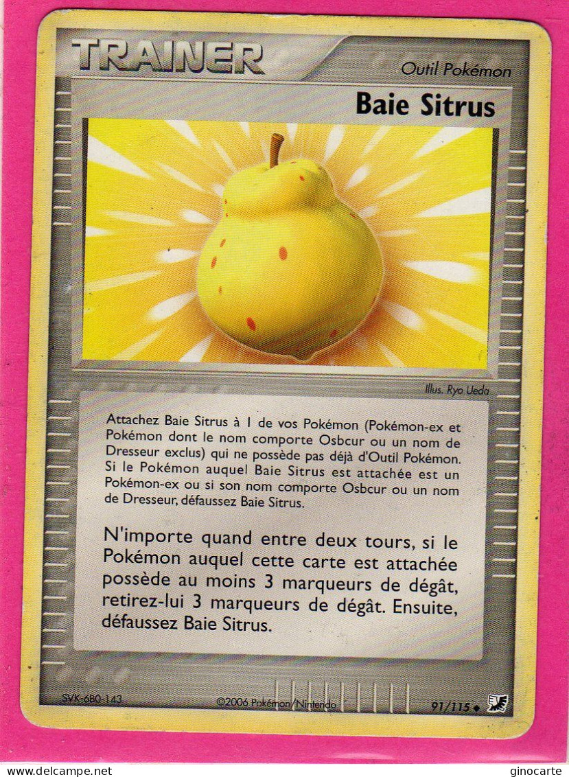 Carte Pokemon 2006 Ex Forces Cachées 91/115 Baie Sitrus Occasion - Ex