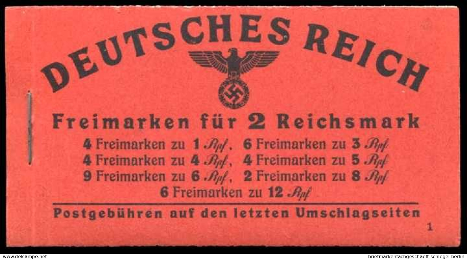 Deutsches Reich, 1941, MH 48.3, Postfrisch - Markenheftchen