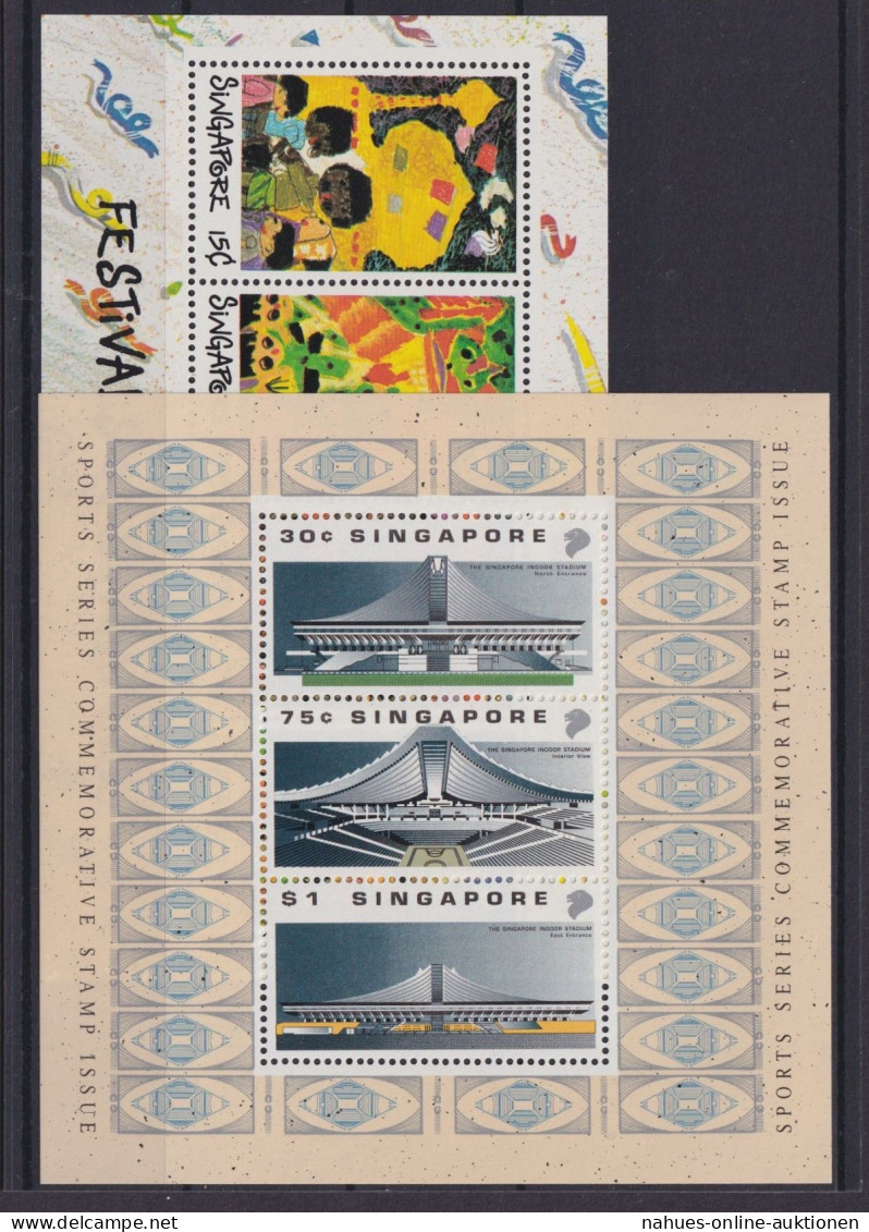 Singapur Singapore Asien Asia 565-589 Jahrgang 1989 Komplett Mit 2 Blöcken Luxus - Singapore (1959-...)