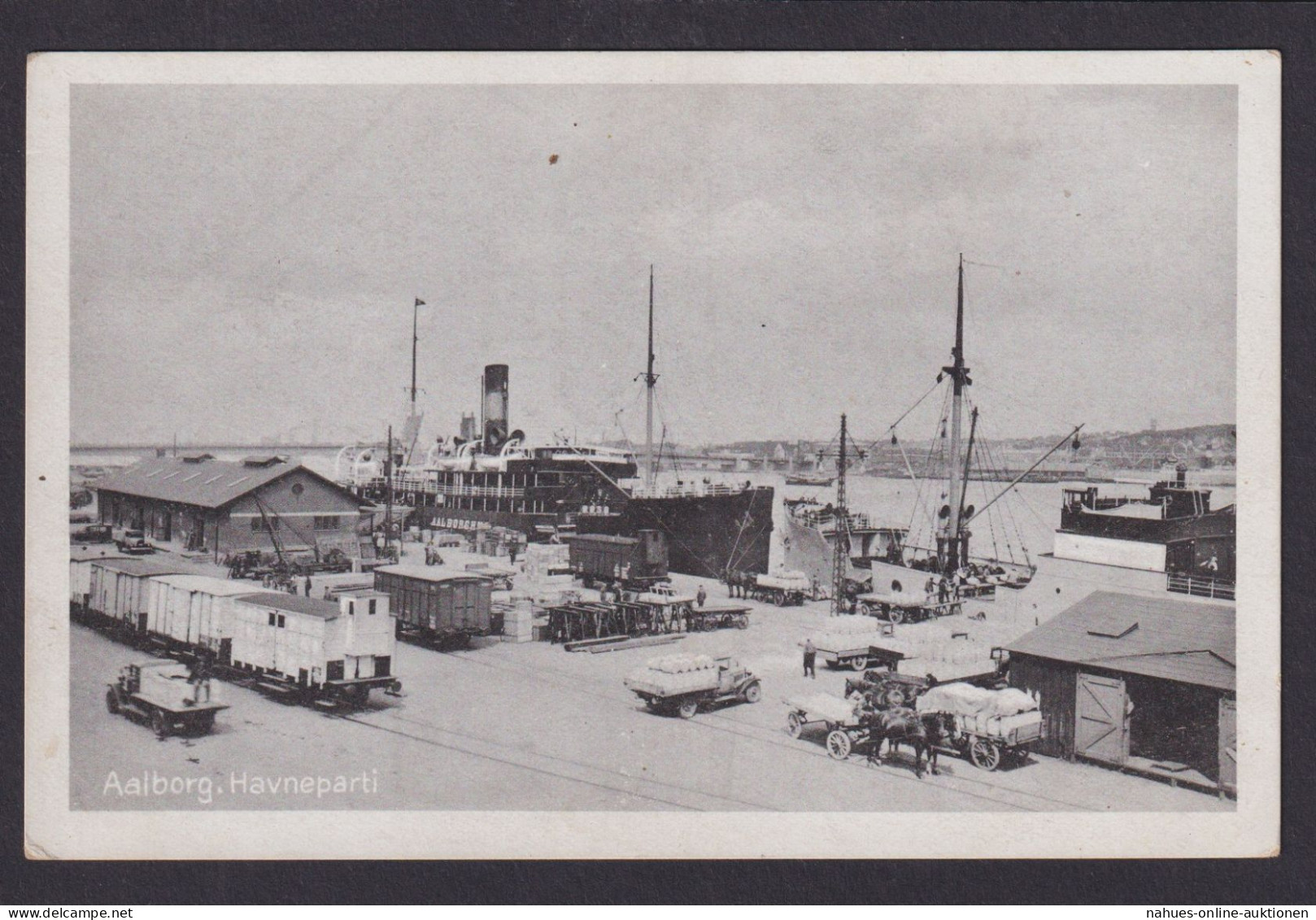 Ansichtskarte Aalborg Dänemark Hafen Schiffahrt - Dänemark