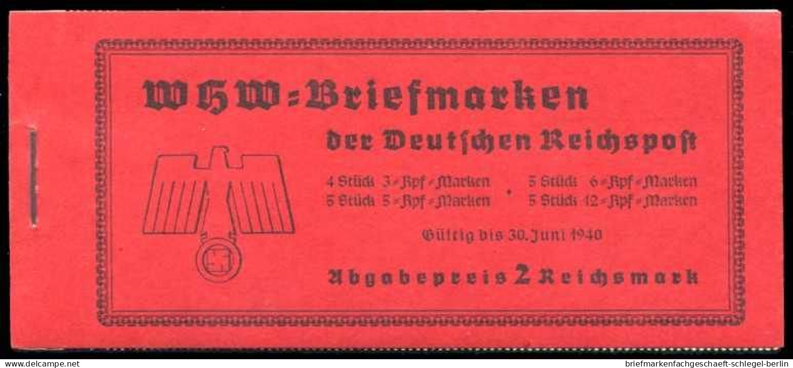 Deutsches Reich, 1939, MH 46, Postfrisch - Markenheftchen