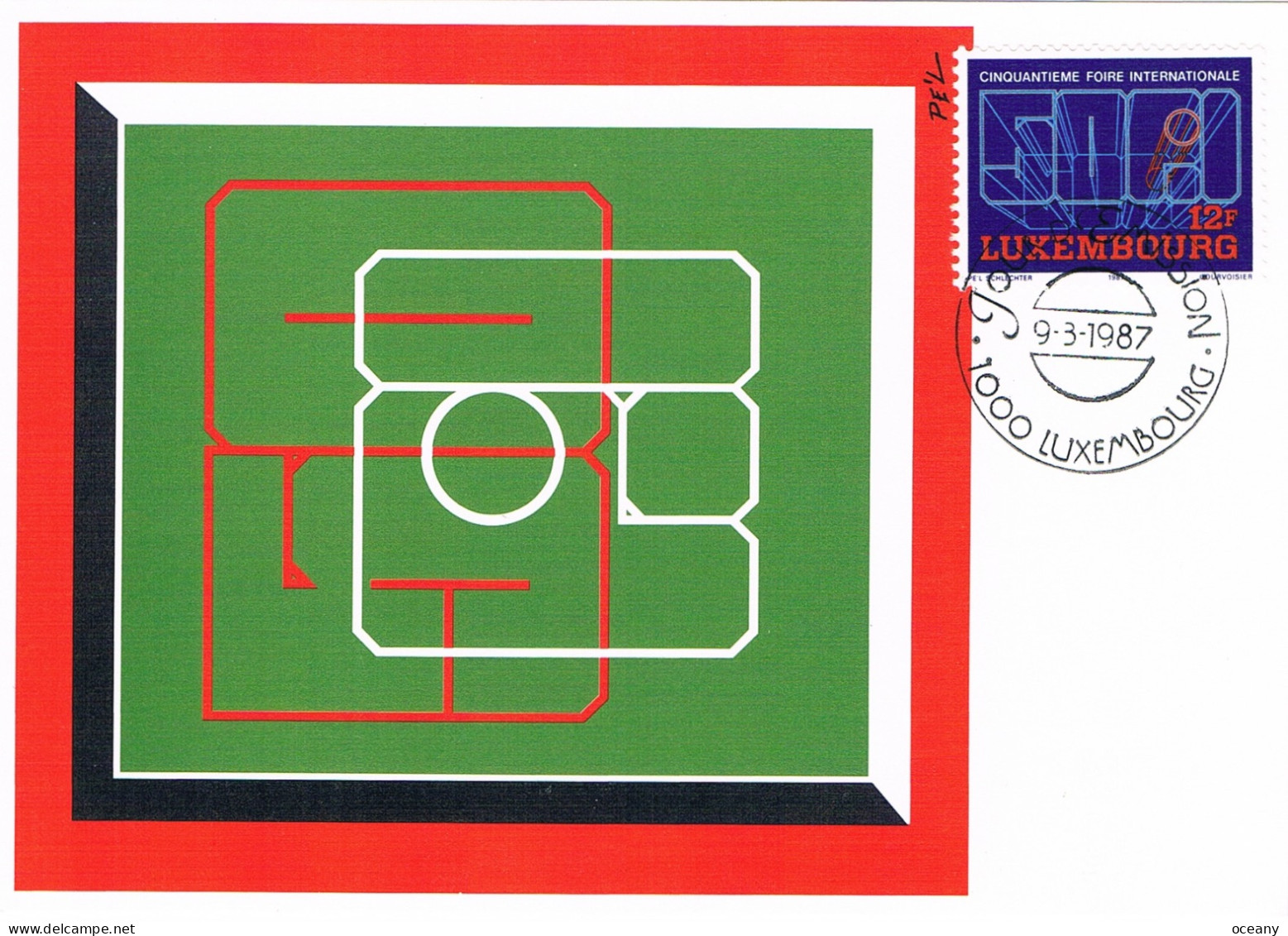 Luxembourg - Cinquantième Foire Internationale De Luxembourg CM 1122 (année 1987) - Maximumkarten