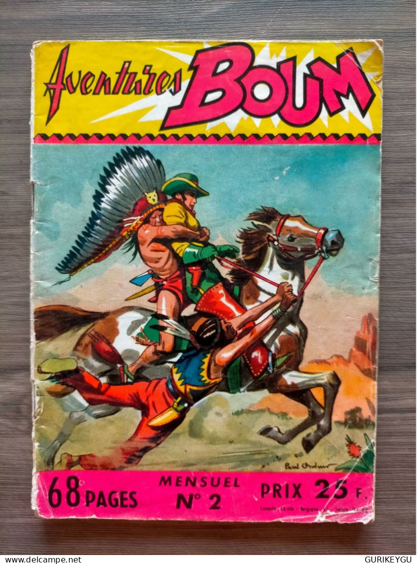 Aventures Boum. N° 2 Editions Mondiale DEL DUCA   07/1957 DANIEL BOONE - Mon Journal