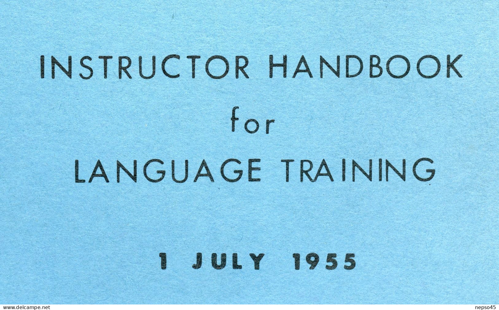 American Aviation English.Technical Phase.1955.HQ Officer Military Schools USAF.Lackland AFB.San Antonio.Texas. - Aviación